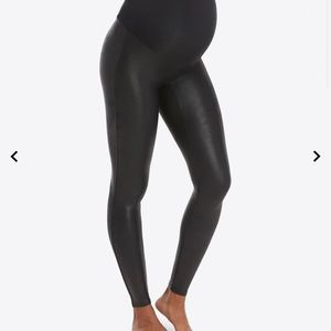 ***SOLD*** Spandex Maternity Faux Leather Leggings